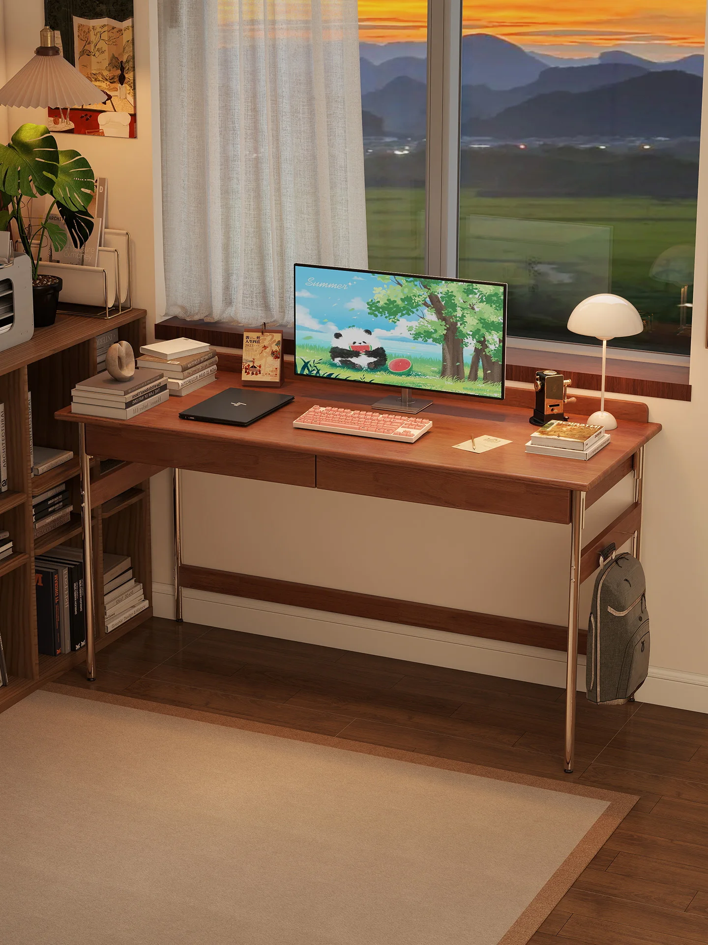 

Бытовой компьютерный стол для спальни с выдвижными ящиками. Стол из массива дерева. Средневековый стол. Учебный стол для учащихся младших классов средней школы. Студент.