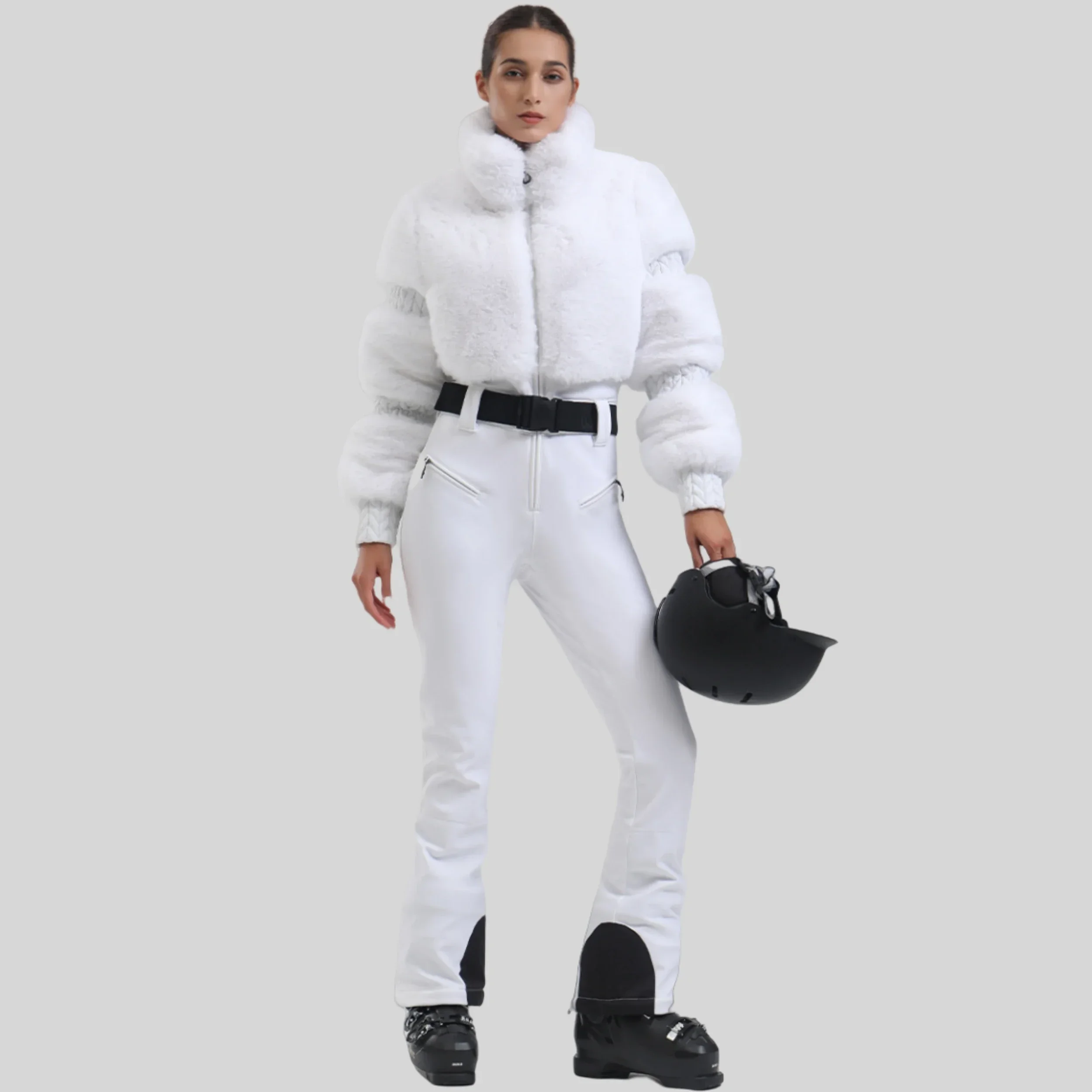 Outdoor Winter Waterproof Skiing Suit New Female Snowfield Sport Jumpsuit Adult Warm Thick Ski Clothes Women Slim Snow Tracksuit