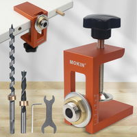 Rebounder Doweling Jig Kit Wood Pocket Hole Jig Cabinet Door Vertical Drill Guide Locator Furniture Connecting Hole Puncher Tool