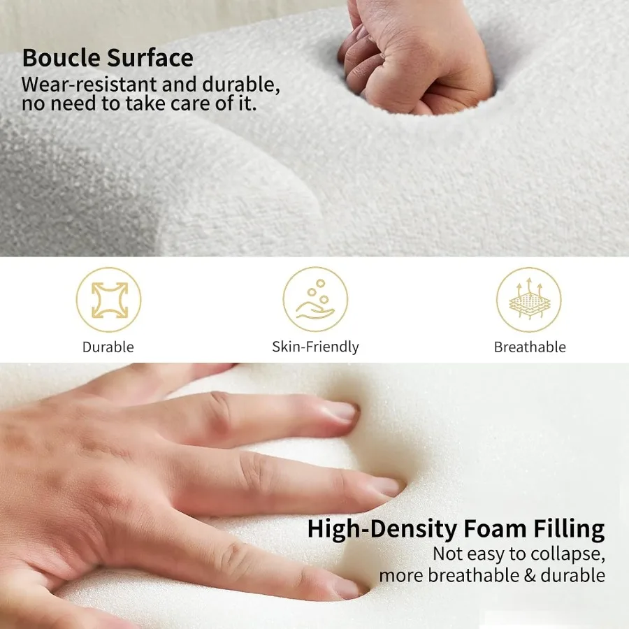 47 moderne, met stof beklede bedbank met massief houten frame, veelzijdige inkombank en voetensteunkruk voor slaapkamer en