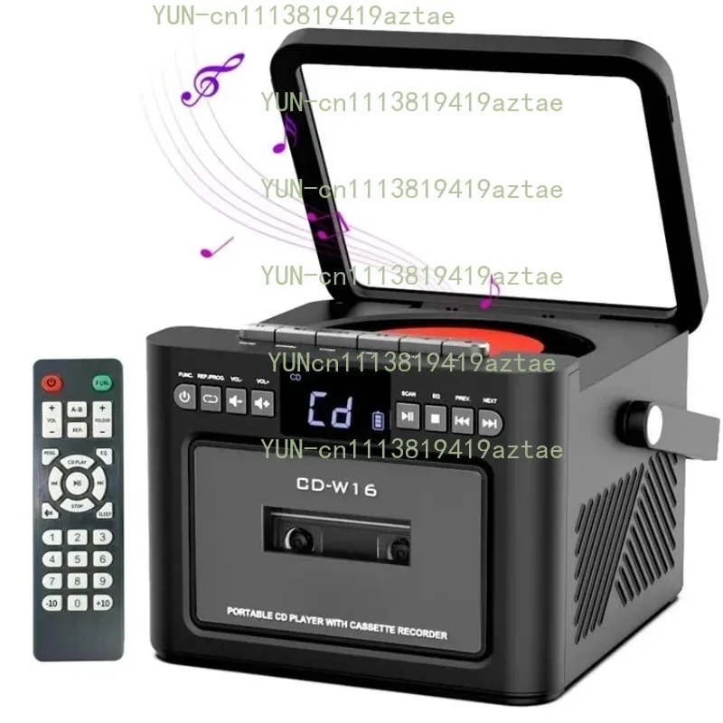 Portable All-in-One CD Player Cassette Player Combo Built-in FM Stereo Radio Home Audio Player
