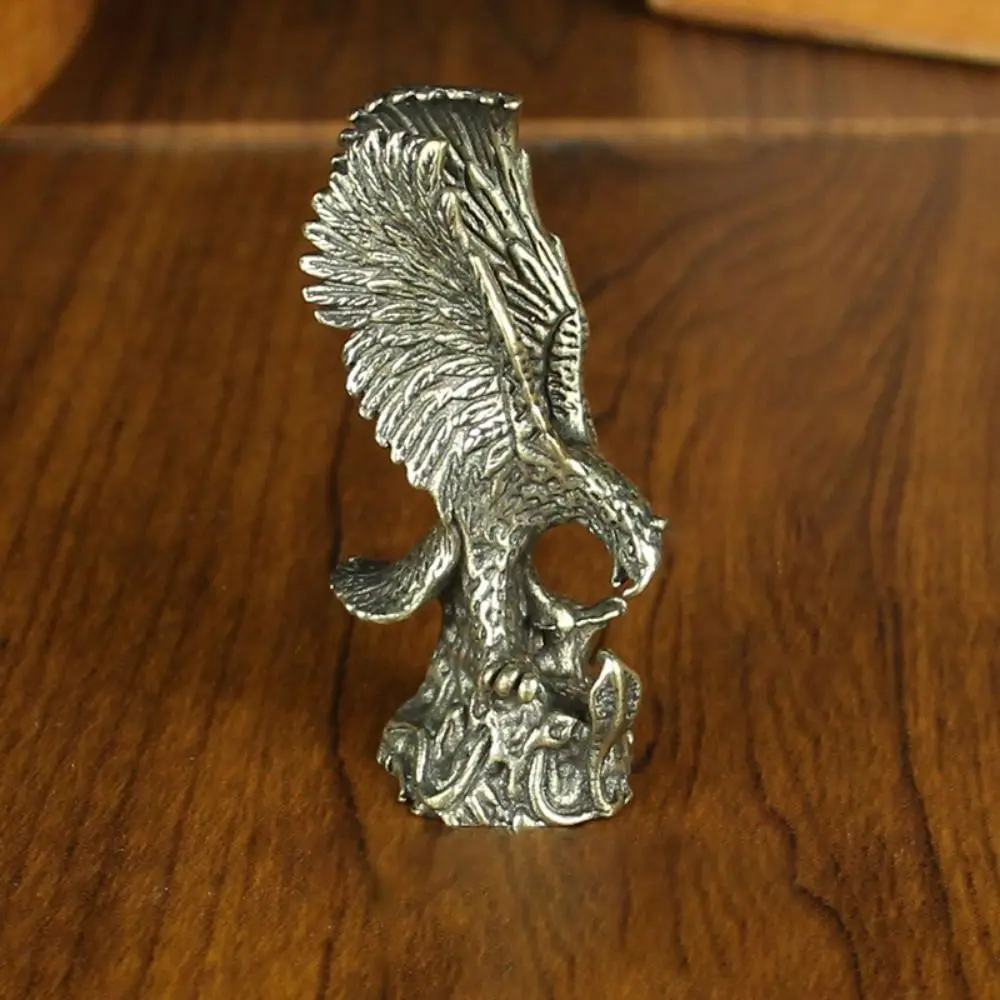 Creative Solid Brass Eagle Statue Animal 3D Simulation Eagle Wings Ornaments Small Eagle Ornaments Photo Props