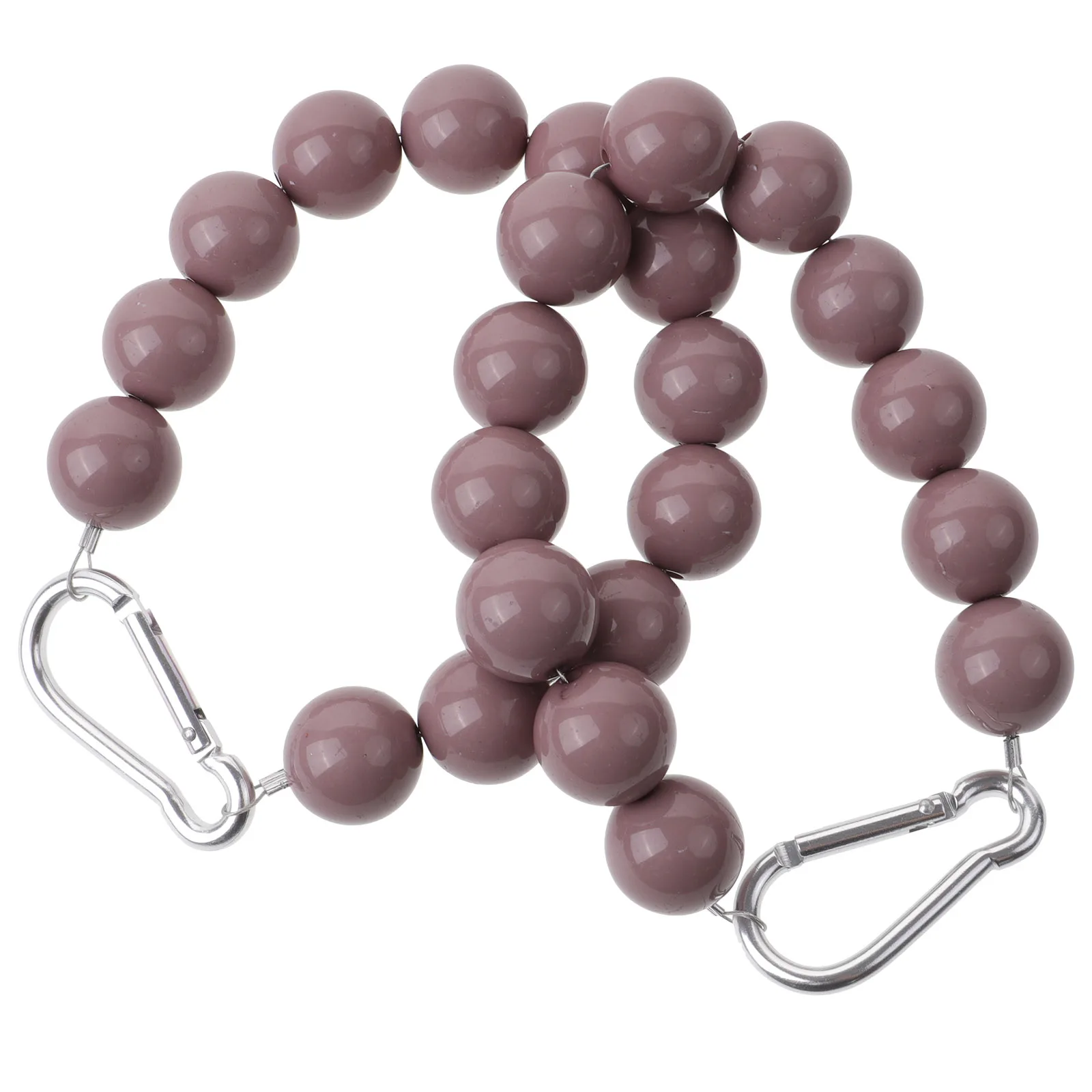 

2pcs Flagpole Accessories 13x13 Gray Beads Windproof Guide Chain Retainer Rings for Flag Poles Durable Plastic Iron Material