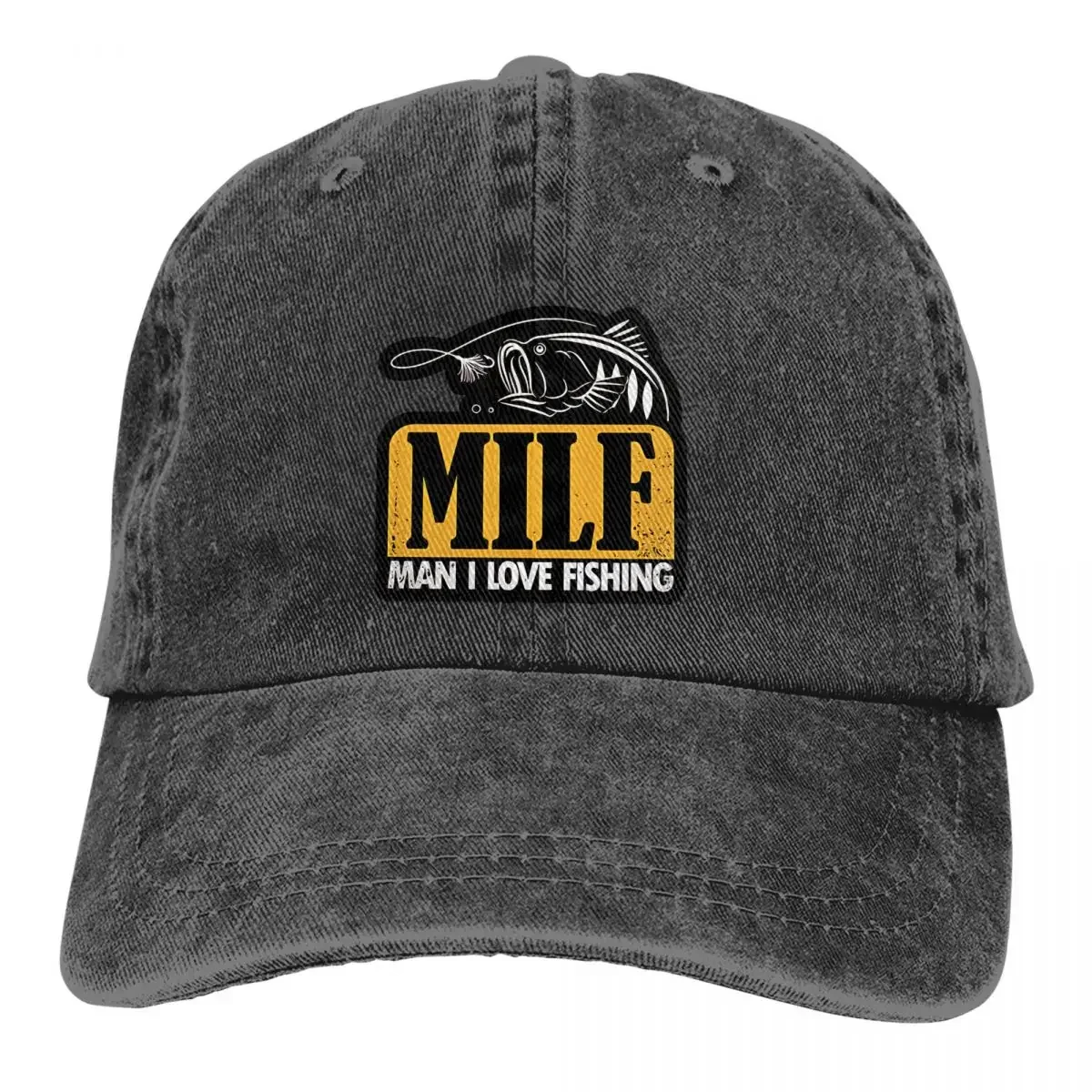 MILF Man I Love Fishing Baseball Caps Peaked Cap Fishing Sun Shade Hats for Men