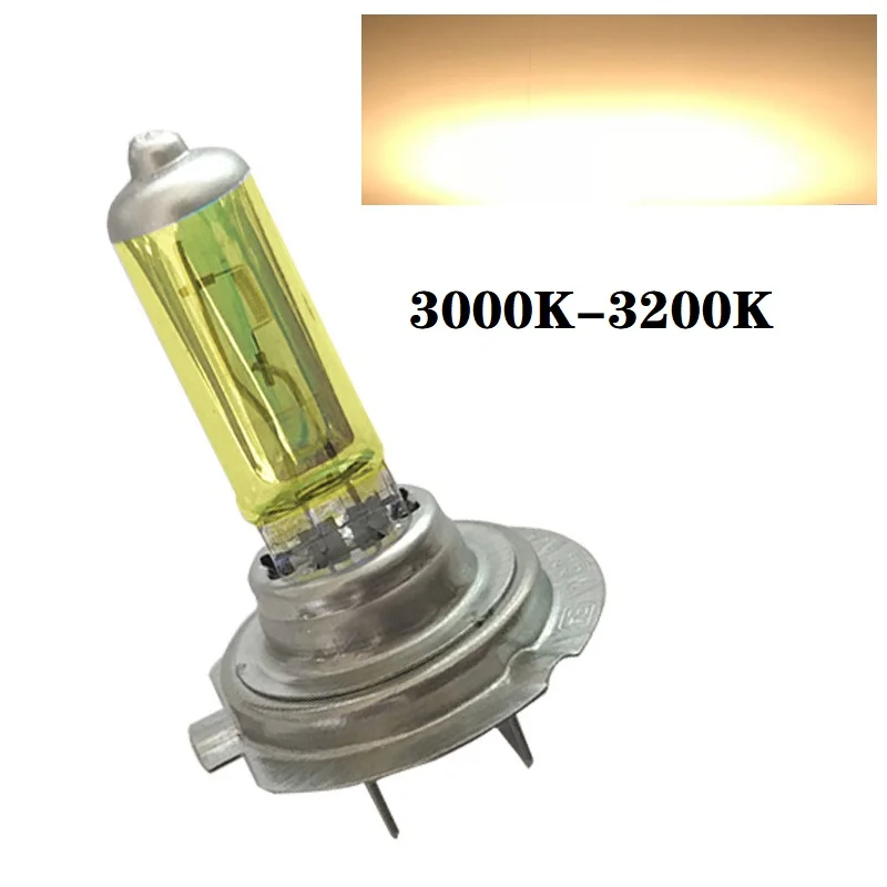 2pcs 6000k Super Bright White H7 Halogen Bulb 12V Car HeadLight Bulb h7 55w 100w Halogen Lamp Car HeadLight Replacement Bulb