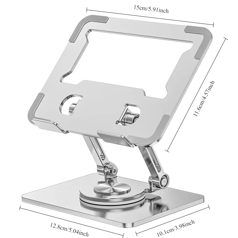 Support de tablette de téléphone portable en métal, support de bureau pliable, support de peinture d'étude, ascenseur rotatif, résistant à 360