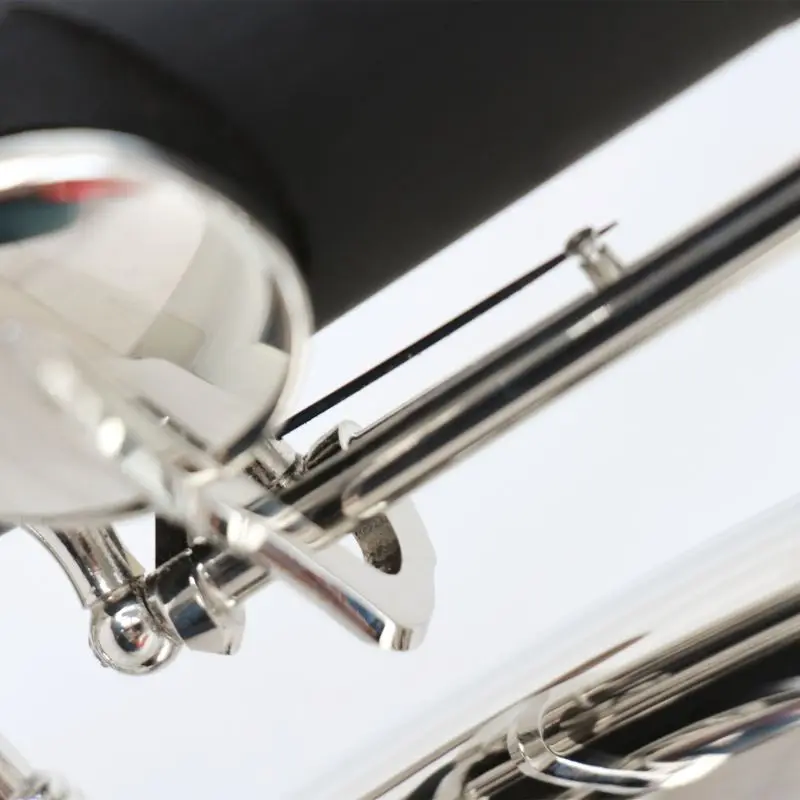 Bass Clarinet Hard Rubber Professional Low E Bass Clarinet Silver Plated Keys With Case