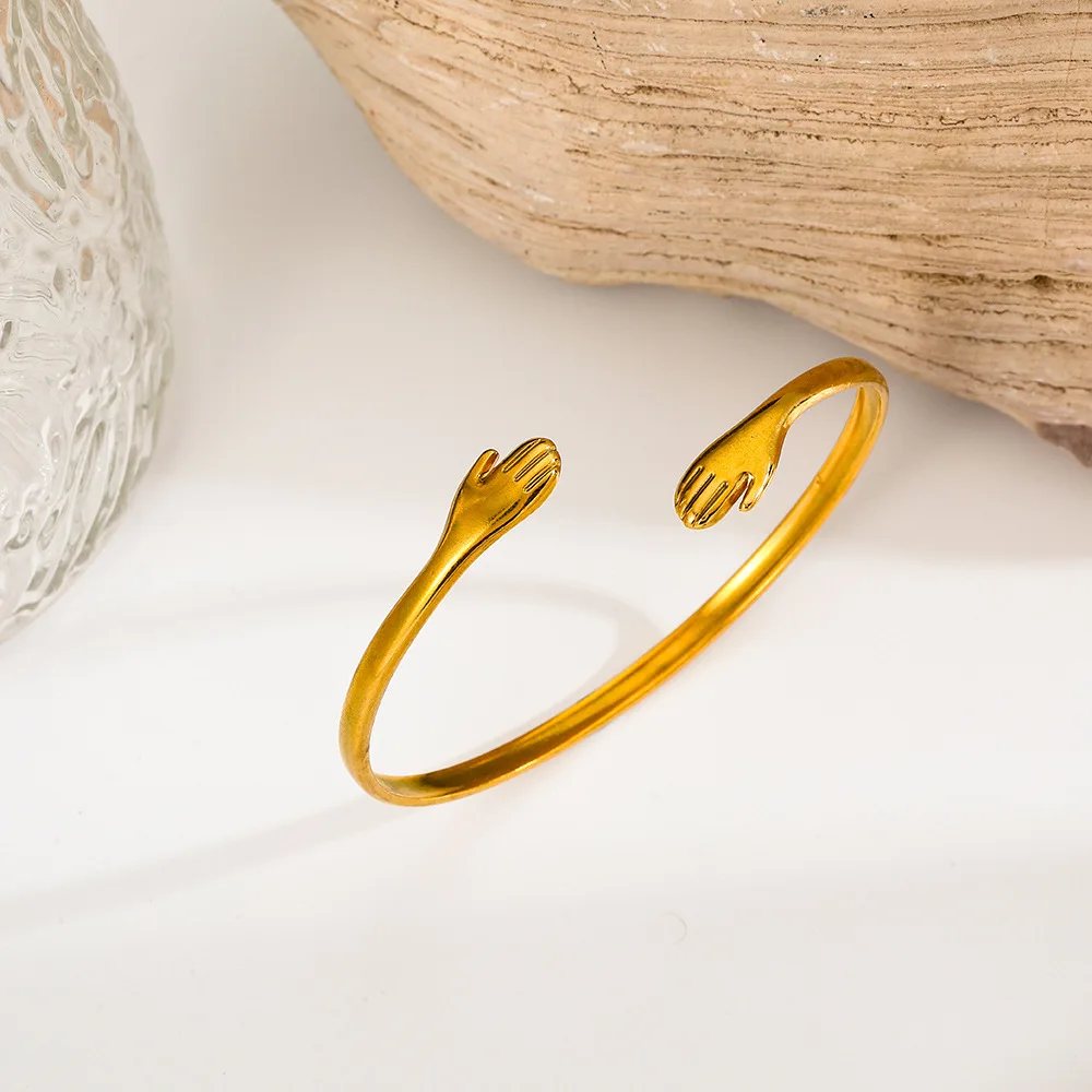 LENNIK سوار عنصر احتضان يدوي صغير بسيط وعصري، ملمس راقي للارتداء اليومي، سوار نسائي مزخرف