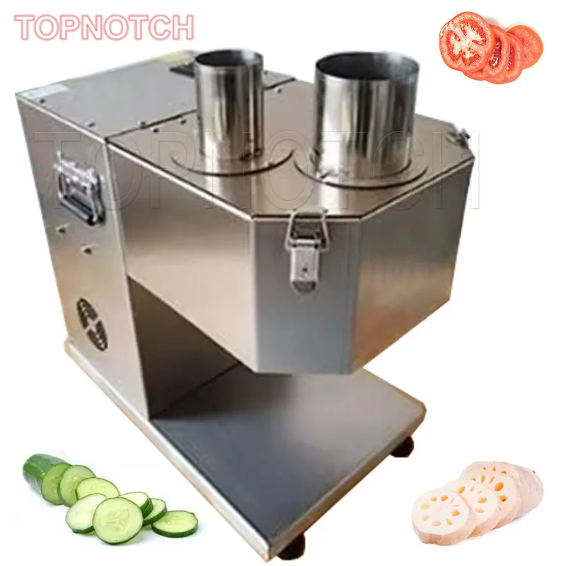 

Овощерезка для фруктов Коммерческая машина для нарезки овощей с 2-мя входами разных размеров