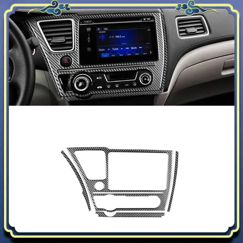 

AU16-Carbon Fiber For Honda Civic 9Th 2012-2015 LHD Central Control Air Outlet Cover Trim Interior Accessories