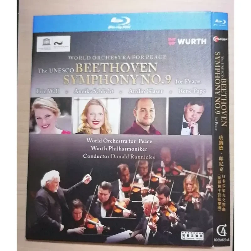 Unused Free Shipping Blu-ray Disc BD Donald Longnick Beethoven's Ninth Symphony Quality As Shown In Picture Medium