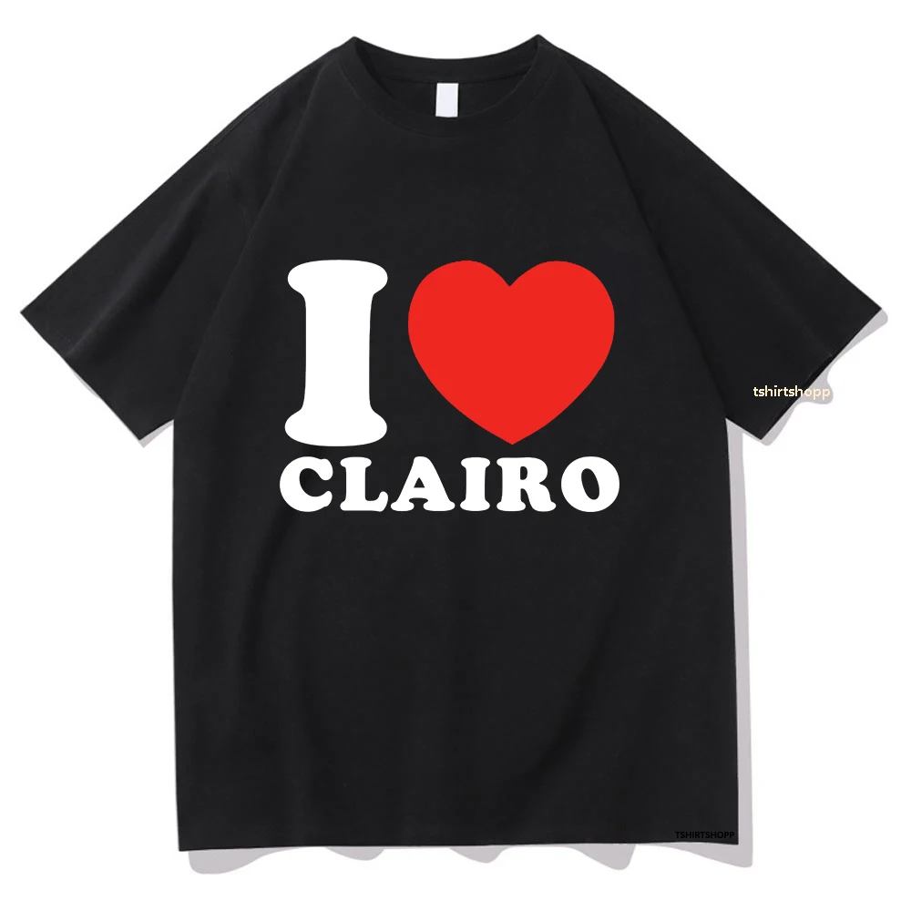 I Heart Clairo Charm T-Shirts Fashion Funny Men/Women Clothing Aesthetic Tops Kawaii Unisex Streetwear Vintage Cotton TShirts