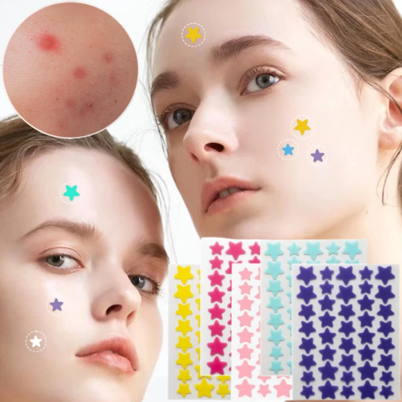 

7/10/14 шт., красочный пластырь от прыщей со звездами, улучшающий женский гидроколлоидный инструмент от прыщей, невидимый пластырь от прыщей, инструменты для ухода за кожей