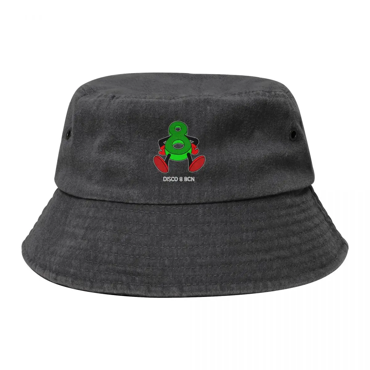 

Disco 8 - Techno Hardcore - Lateral Bucket Hat Luxury Hat Fashion Beach Rave men's big size hat Hats For Men Women's