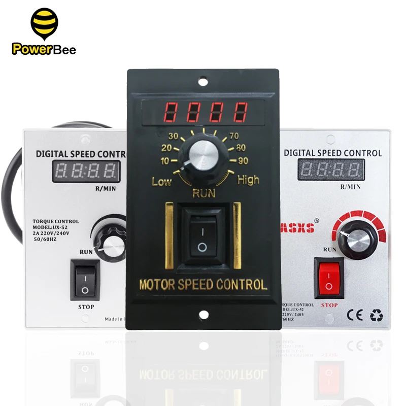 

Цифровой регулятор скорости UX-52 220В переменного тока с фильтрующим конденсатором, для прямого и обратного вращения, 25Вт, 40Вт, 90Вт, 200Вт, 300Вт, 400Вт, контроллер скорости двигателя