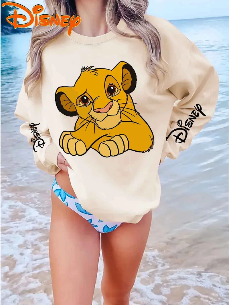 

Potdemiel Disney Women Cozy Hoodie with Mickey Mouse & Fireworks Design - Casual Pullover for Fall Print All-Season Comfort