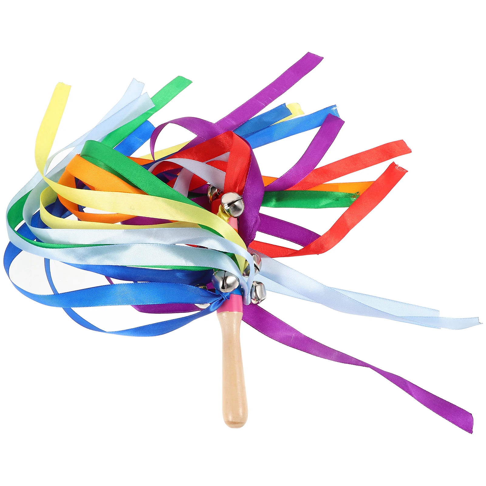 

Rainbow Ribbon Stick Kids Gym Equipment Outdoor Sports Spiral Rod Bell Streamers Baby Twirling Wands Dancing Ribbons
