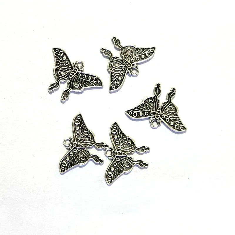 5pcs new moon lunar moth pendant charm for DIY women man Accessories