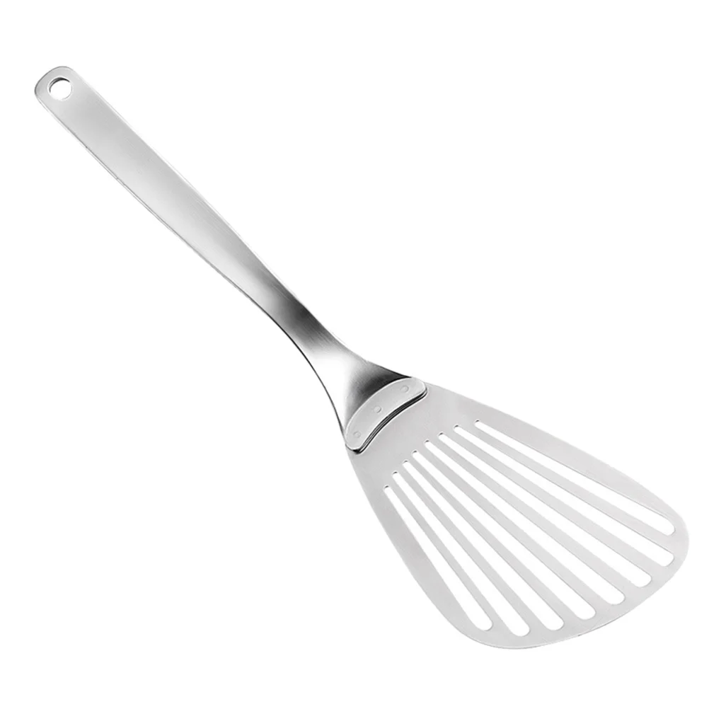 

Stainless Steel Cooking Spatula 304 Premium Smooth Edges Long Handle Kitchen Tools Fry Steak Fish Pastry Snacks Home Restaurant