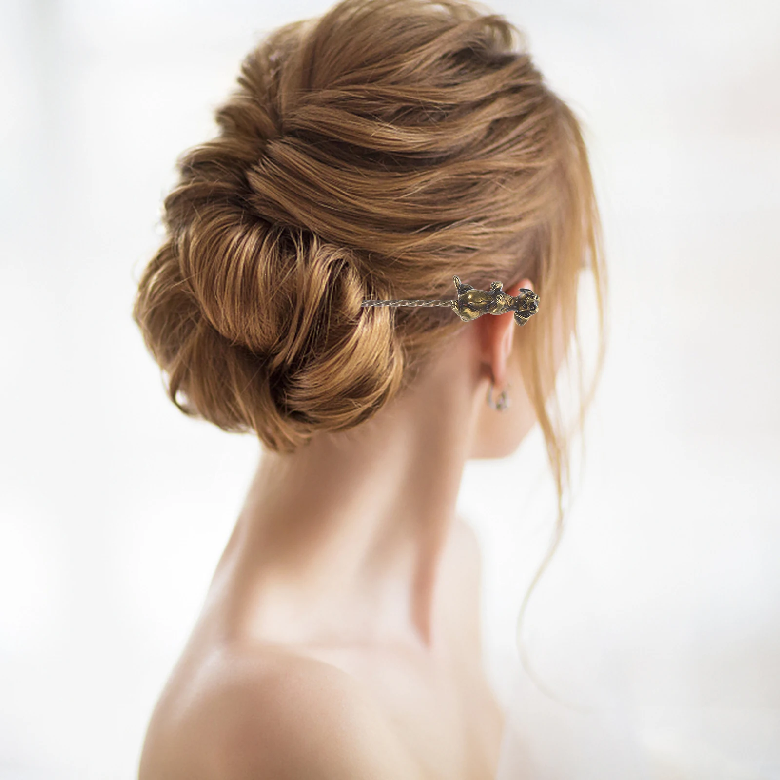 

Brass Phoenix Needle Teaware Tool Vintage Hairpin Ceremony Accessory Chinese Utensil Functional Use Unclog