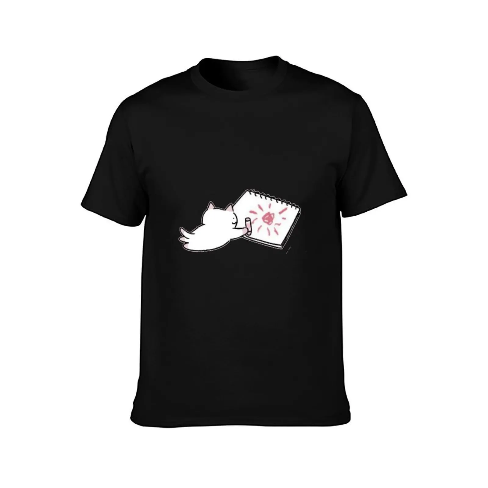 Doodle [Fushigi Neko no Kyuu-chan] T-Shirt Summer Casual Cotton Tee Oversized Streetwear Tops Vintage Graphic Print