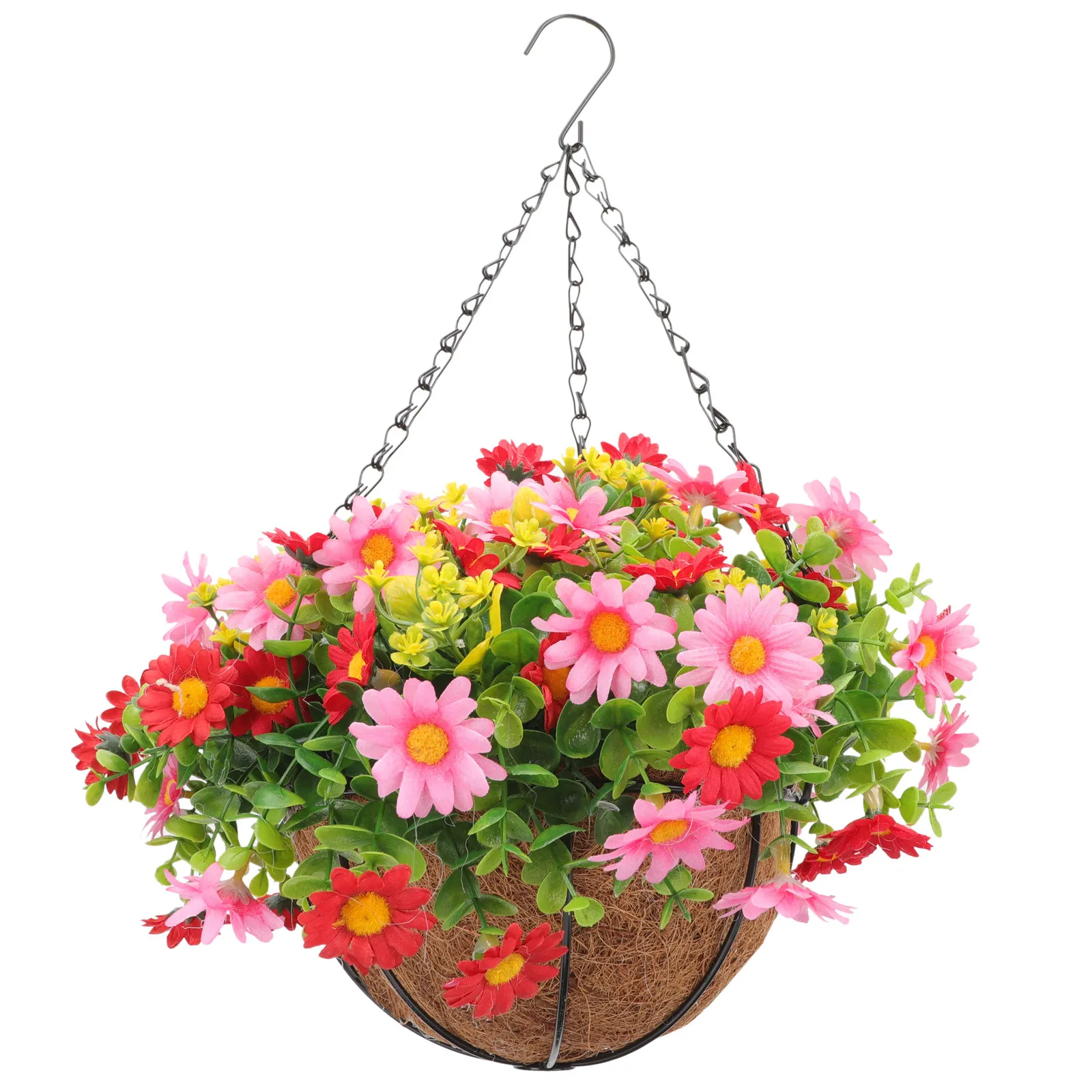 Artificial Hanging Flower Basket Premium Quality Artificial Flowers Hanging Basket Decor Garden Balcony Yard Deck Decorations