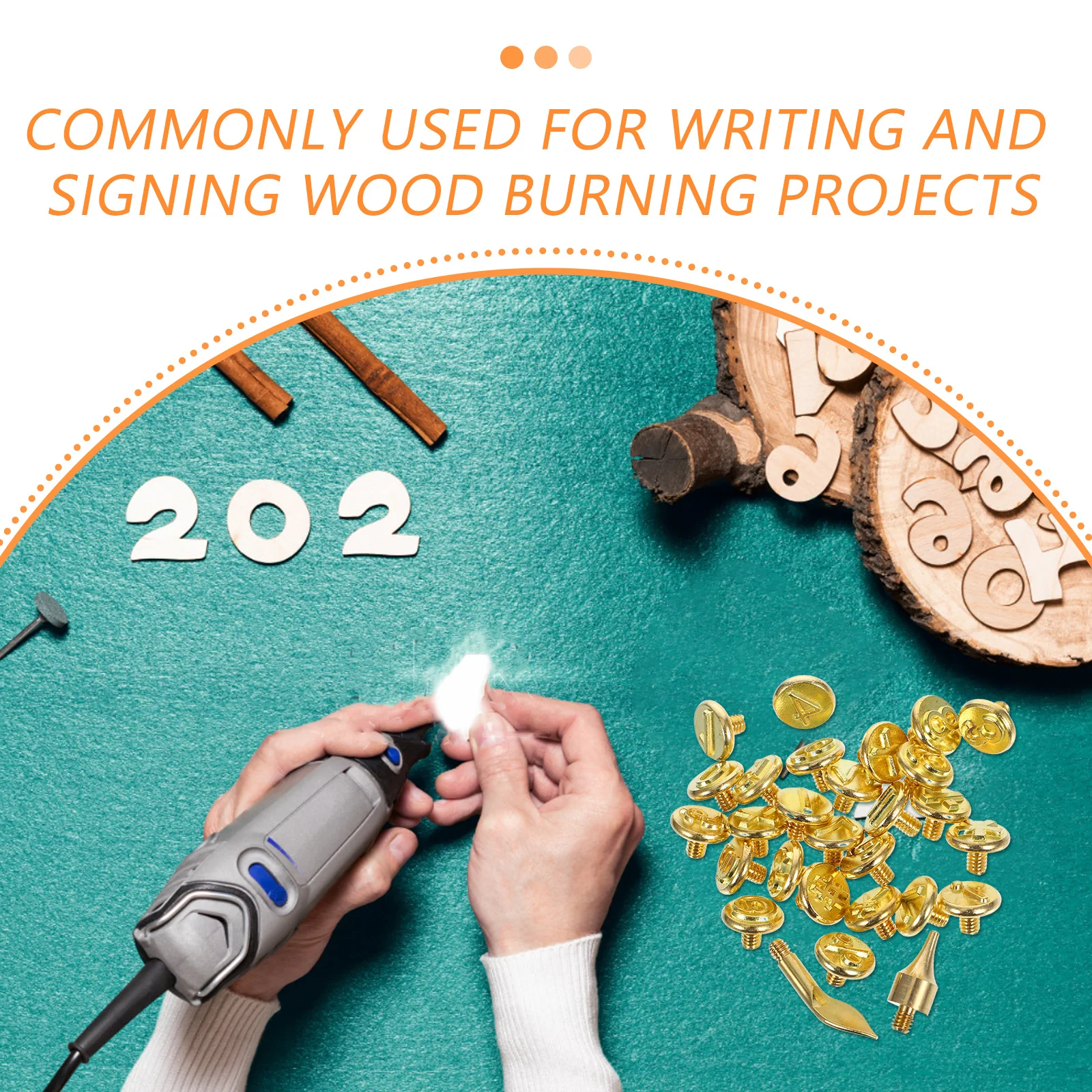 

1Set 26 Letter Wood Burning Tips Reusable Soldering Iron Stylus for DIY Pyrography Engraving Crafting Tool Kit