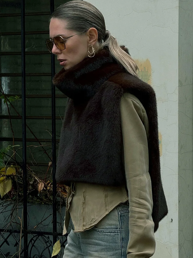 

Mink Coat Winter Black White Faux Fur Woman Elegant Fluffy Faux Fur Jacket Top Short Fur Coats Clothing ccamisole sleeveless top