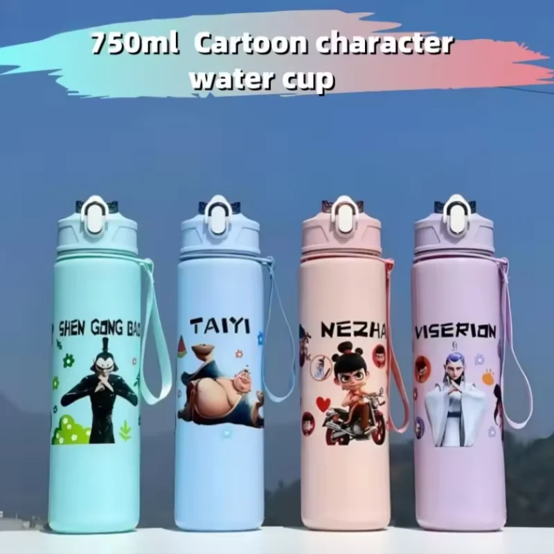 

750 мл милый персонаж мультфильма чашка для воды пластиковая соломенная чашка для воды спортивная бутылка для воды высокого качества открытый большой емкости для кемпинга