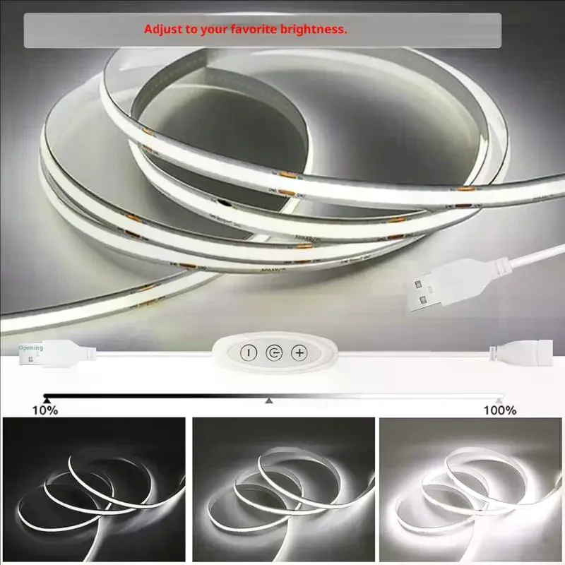 1Pcs 5V 2A 10-level Dimming Power Cable For LED Light Lamp Speed Controller Cable 3KEY USB Dimmer Switches