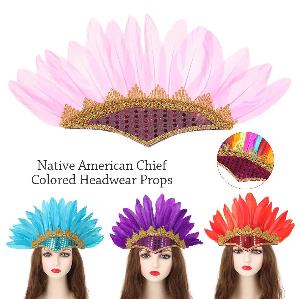 Feder-Kopfschmuck, Kopfbedeckung für Kostüm, Party, Karneval, Kostüm