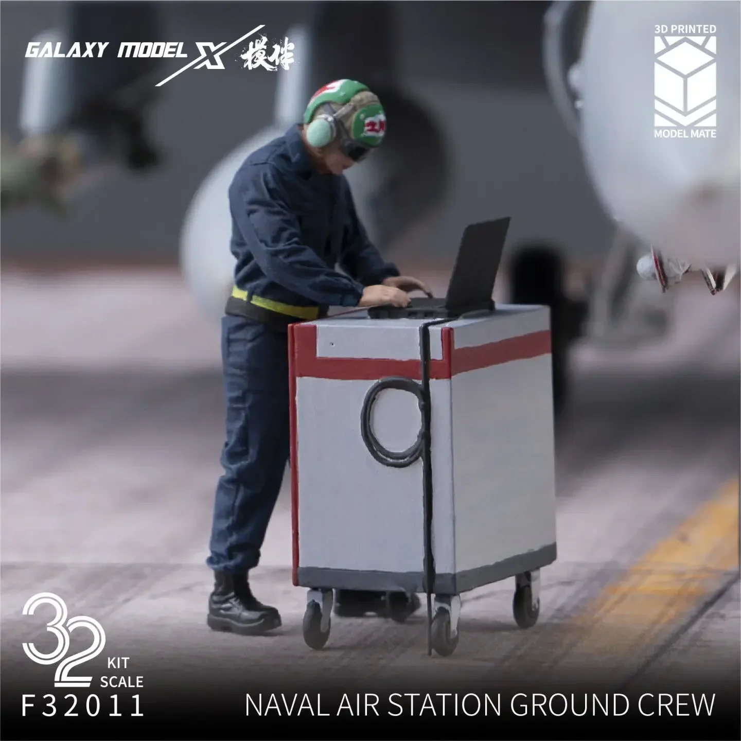 Galaxy 1/32 Navy Ground Crew 3D Printed Resin Figure Miniature Military Model for Airfield Scene Diorama F32011