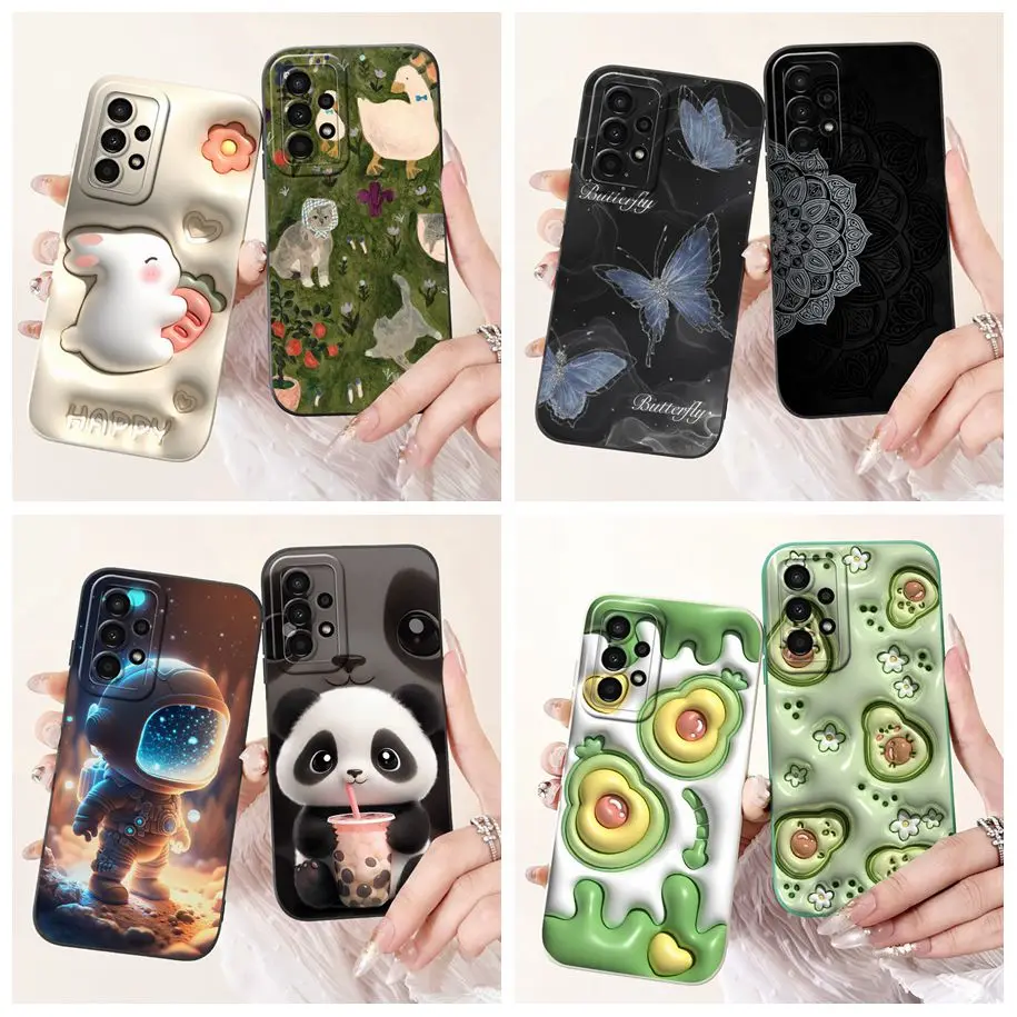 For Samsung A32 Case SM-A325F SM-A326B Shockproof Cover Cute Avocado Rabbit Phone Cases For Samsung Galaxy A32 5G A 32 Protector