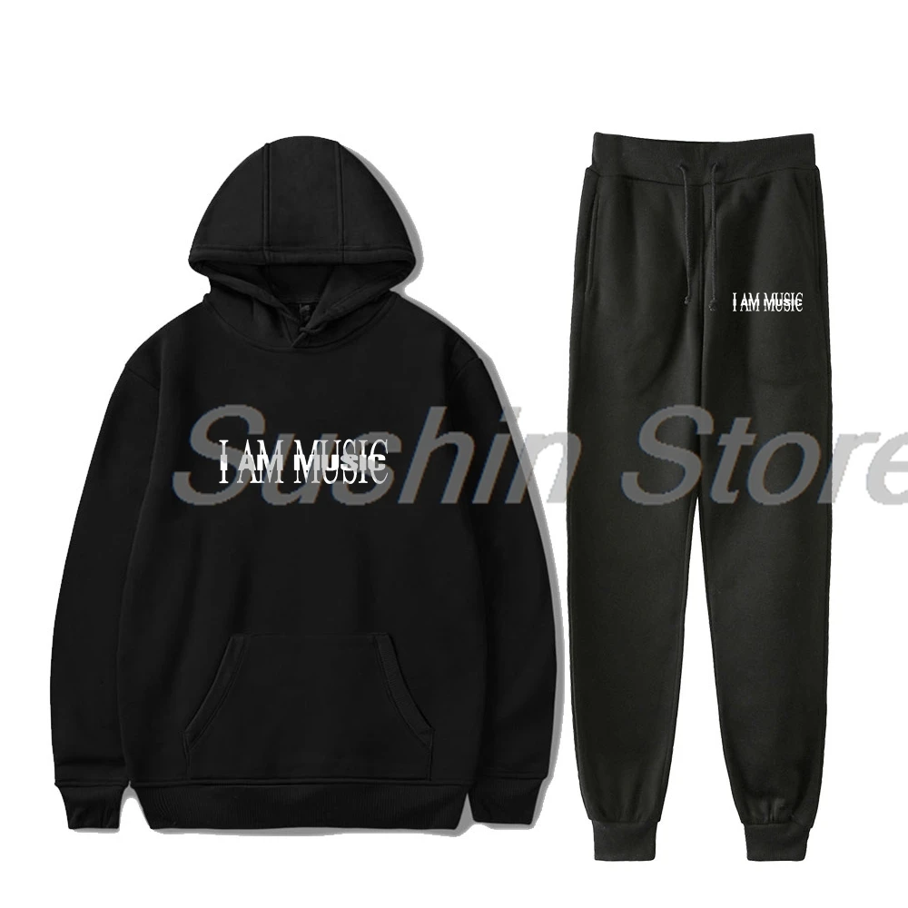 

Playboi Carti I Am Music Merch Pullover Hoodie Jogger Pants Two Piece Set Sweatshirts+Sweatpants Women Men's Set