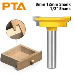 8MM 12MM 12.7MM Shank Drawer Lock 2'' Glue Joint Router Bit Woodworking Tools Milling Cutter for Wood