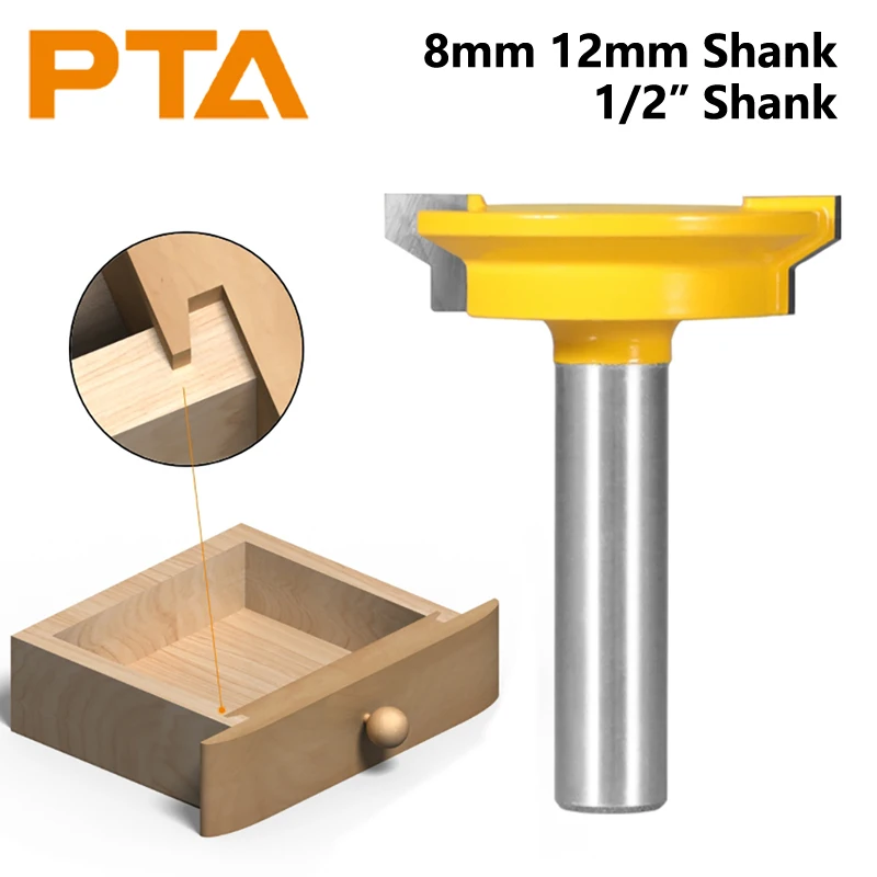 8MM 12MM 12.7MM Shank Drawer Lock 2'' Glue Joint Router Bit Woodworking Tools Milling Cutter for Wood