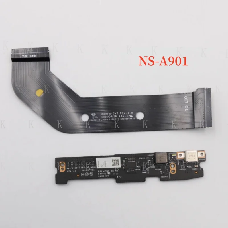 C  FOR NS-A901 Audio Board Power Button Board with Cable for LENOVO YOGA 910-13IKB