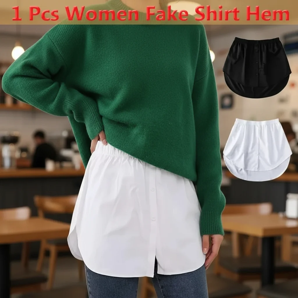 1 Pc New Fashion Women Adjustable Fake Shirt Hem Top DIY Accessories