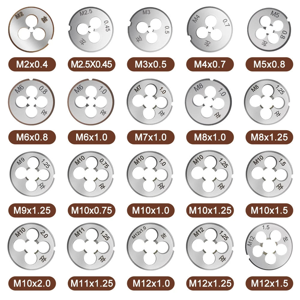 XCAN 1pc Metrica della Mano Sinistra del Filo Della Macchina Die Lavorazione Dei Metalli Vite Filo Morire Macchina di M3 M6 M8 M10 M12 M14 m16 M18
