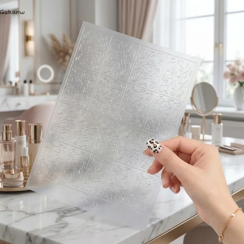 

[WHB] Прозрачные наклейки для французского маникюра с эффектом спрей-покрытия, аксессуары для нейл-арта: простые бабочки и сердечки