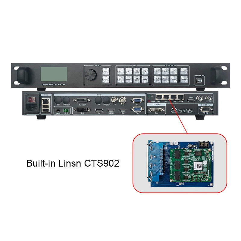 LED Video Controller AMS-AX900 Like Novastar VX400 Processor With Linsn Sending Card TS902 Seamless Switcher Splicer