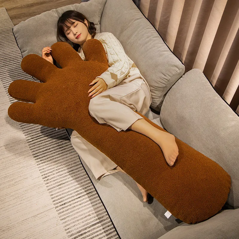 Creative Palm Shaped Long Pillow Plush Toy Stuffed Gesture Hands Appease Cushion Funny Room Bed Decor Kids Christmas Gift
