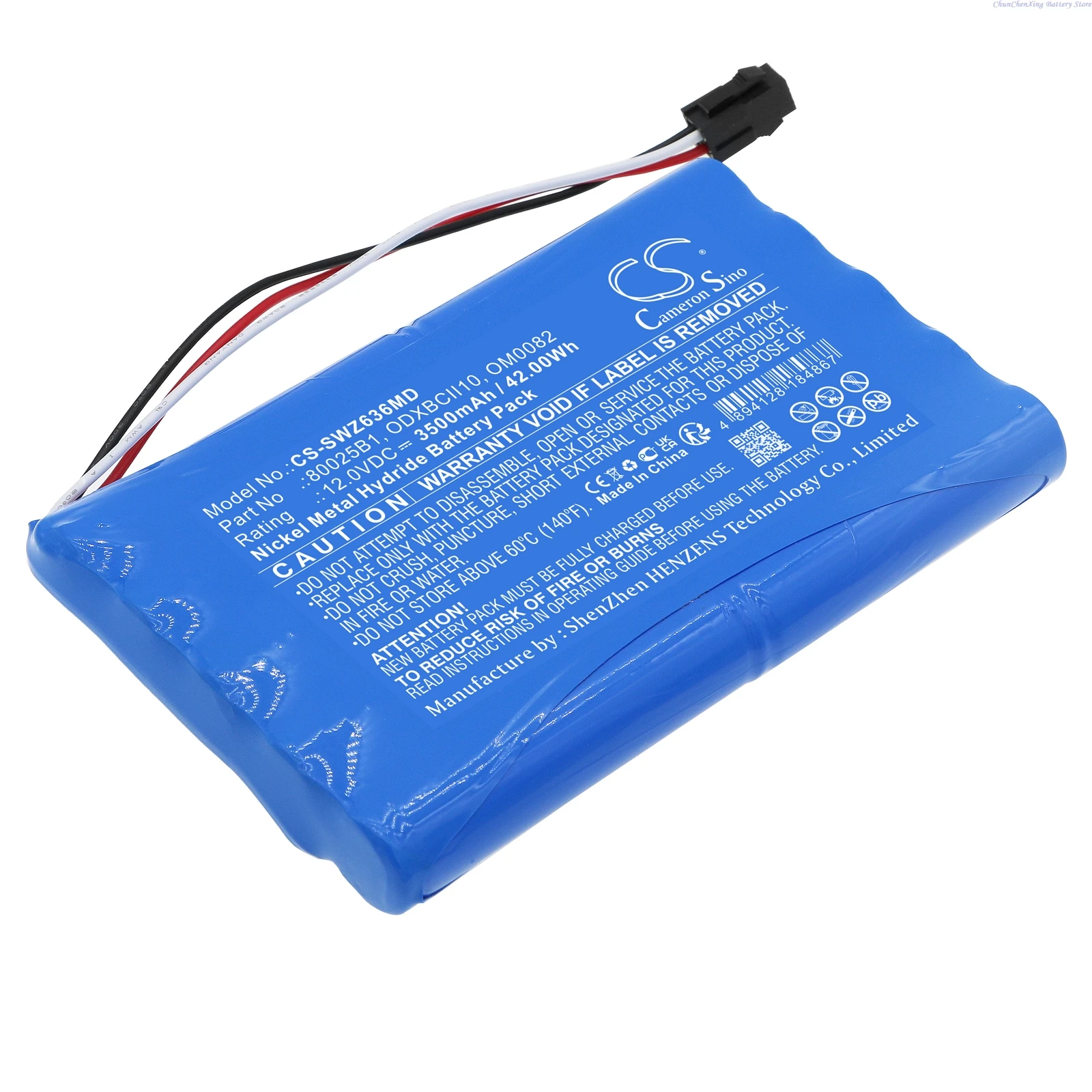 Cameron Sino 12V 3500mAh Replacement Medical Battery 80025B1 OM0082 B12027 ODXBCII10 for Smiths Advisor Patient Monitor 12-636A