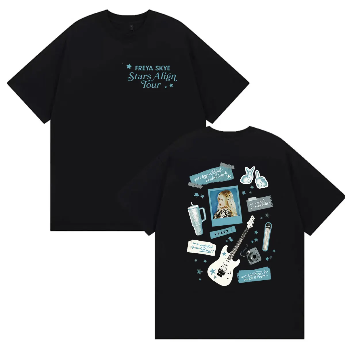 Freya Skye Stars Align Tour 2026 Print T Shirts Men Women Casual Cotton Short Sleeve T-shirt Vintage High Quality Fashion Tshirt
