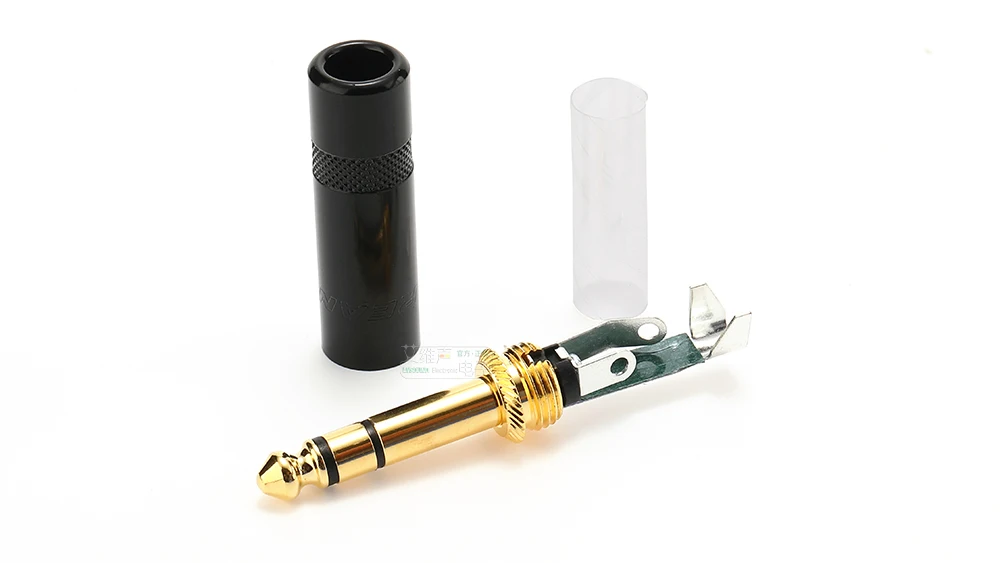 REAN 6,35mm TRS Stereo 3-Polig Vergoldeter 1/4'' TS Mono 2-Polig Stecker 6,5 Gerader Stecker für Instrumente, Gitarre, Bass, Mikrofon – Detail 28