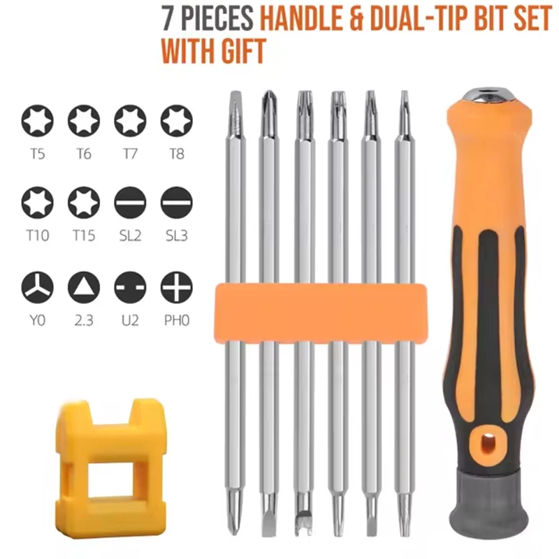 Mini Screwdriver Set 12 in 1 Precision Repair Tool Kit with Torx Phillips Slotted Magnetic Drill Bits for Camera Drone Watch PC