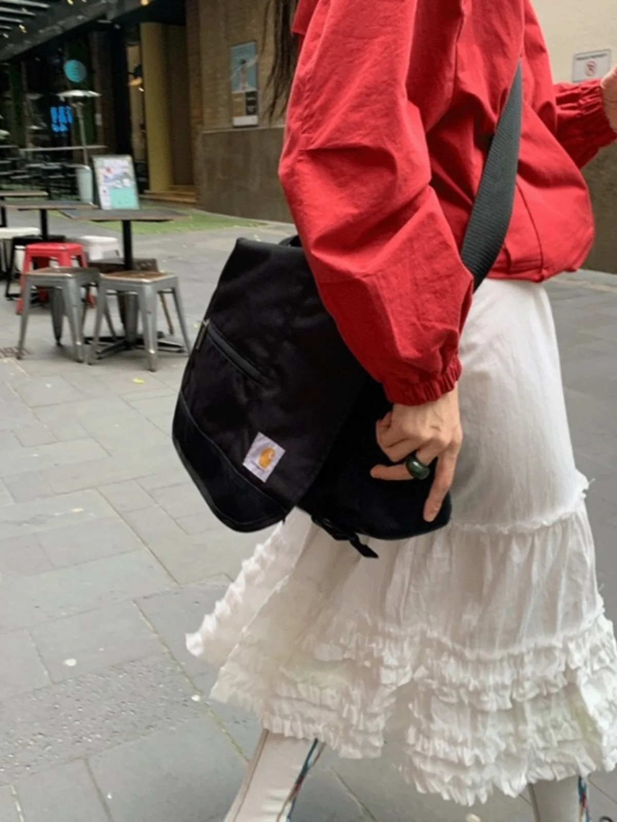 Spring White Half Skirt Women Elegant Sweet Splicing Flower Bud Cake Skirt Wooden  Ear Youthful Versatile Skirt