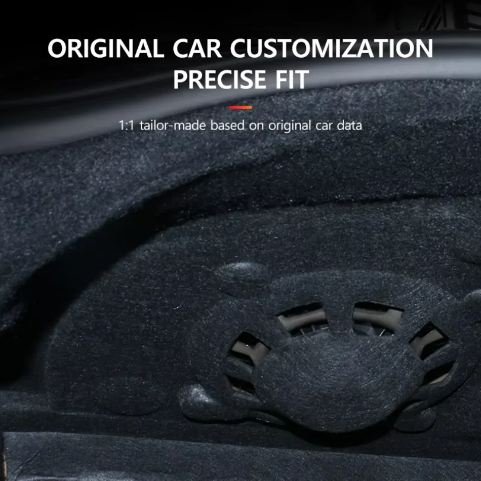 For Tesla Model 3 Highland 2025 Trunk Cover Sound Insulation and Dustproof Cotton Engine Noise Reduction Trunk Accessories