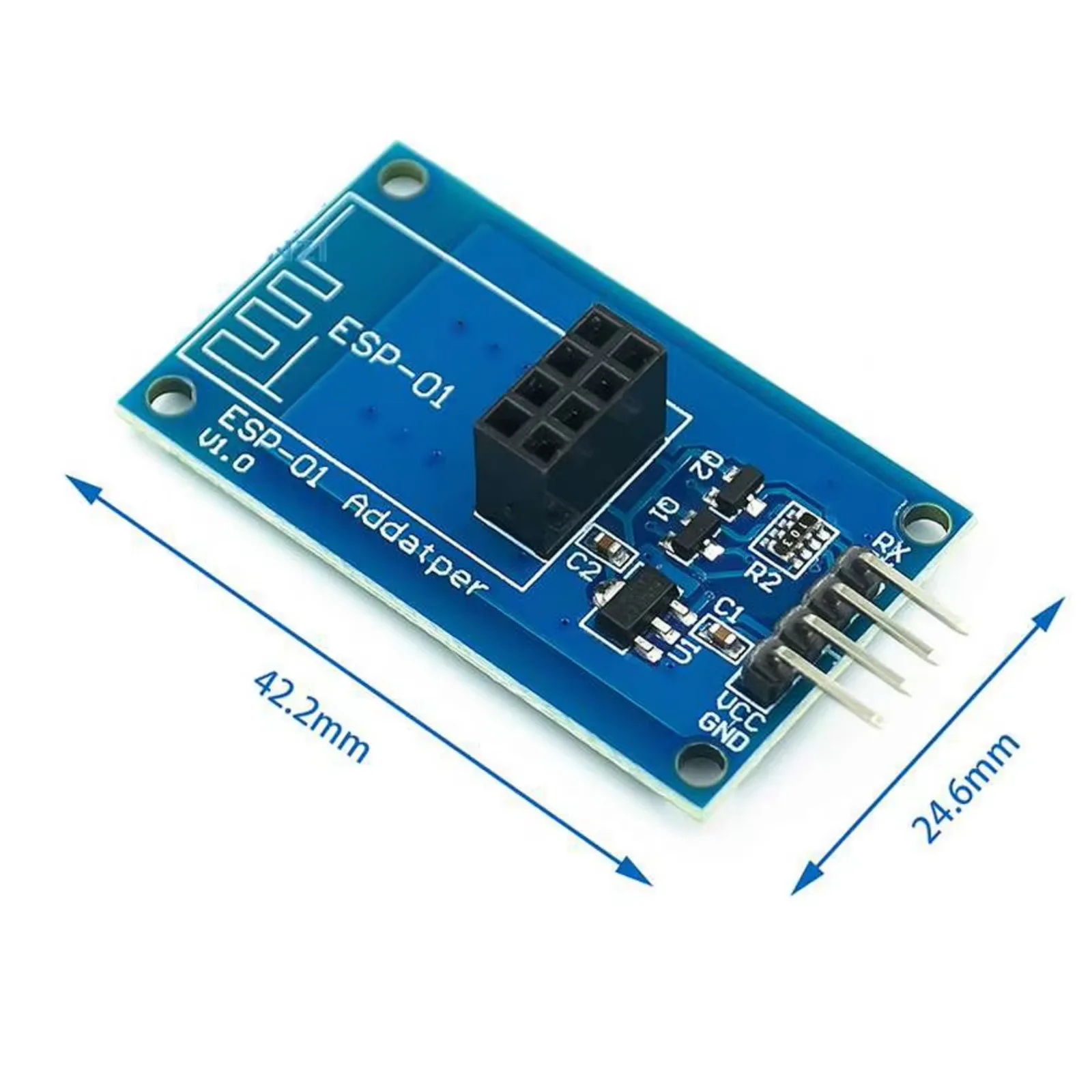 10 Uds ESP8266 ESP-01 módulo adaptador inalámbrico WiFi serie DC3.3V 5V para Arduino