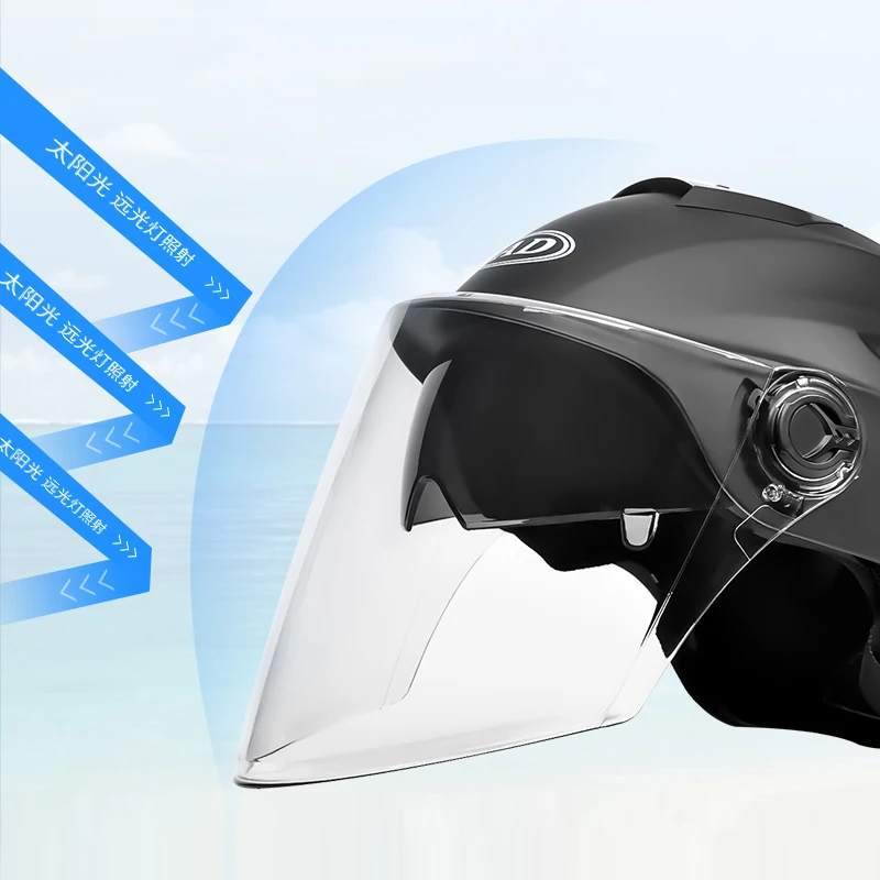 Ad veículos elétricos meia face capacete para homem e mulher anti-nevoeiro doubel viseiras capacetes de moto verão leve tampa de segurança